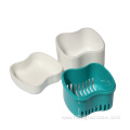 Denture Bath Case With Strainer Basket and Lid